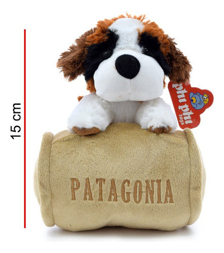 Peluche Animal Perro San Bernardo Barril Bariloche 15 Cm. 0