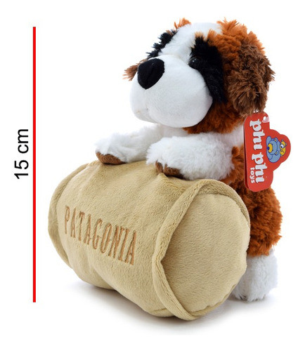 Peluche Animal Perro San Bernardo Barril Bariloche 15 Cm. 1