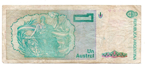 Argentina Billete 1 Austral Bottero 2805 Serie B 1986 B+ 1