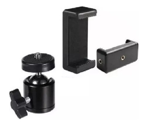 Agarre Para Celular + Rosca Con Rotación Para Tripode Y Aros 0