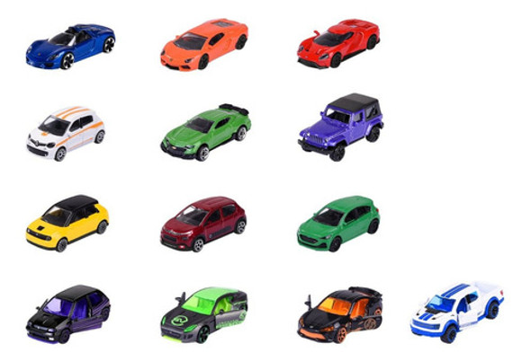 Pack 9 Autos Coloridos Majorette De Metal Coleccionables 1