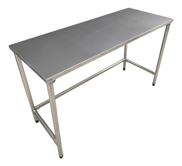 Mesa Bancada 140x50 Inox Industrial Multiuso Sem Base 0