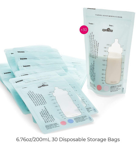 Pack De 30 Bolsas De Almacenamiento De Leche Spectra 200ml 1