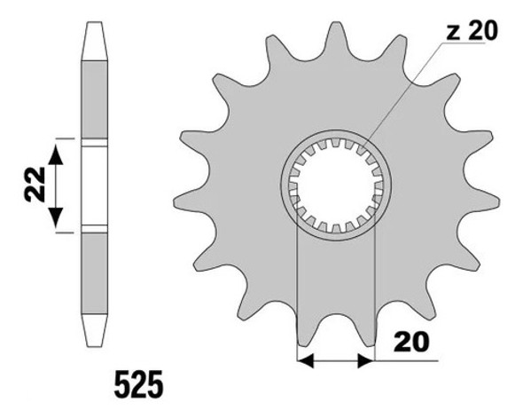 Piñón Para Benelli 400 Imperiale  15 Dientes 1