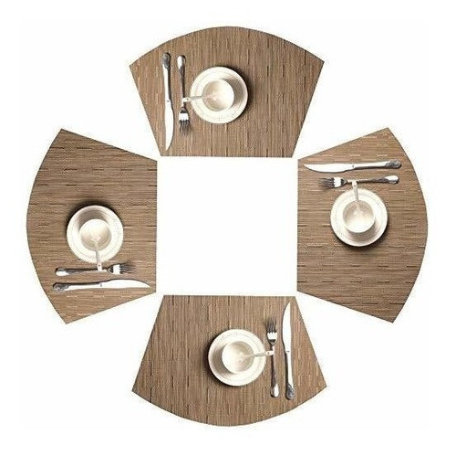 Manteles Individuales De Mesa Roja 70% Pvc 30% Poliester Re 0