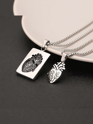 Cadenitas Compartir Parejas Amigos Acero Collares Conjunto 1
