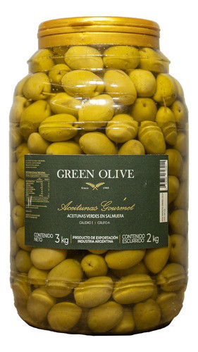 Aceitunas Verdes Green Olive N° 00 X 2 Kg. Esc. Pet 0