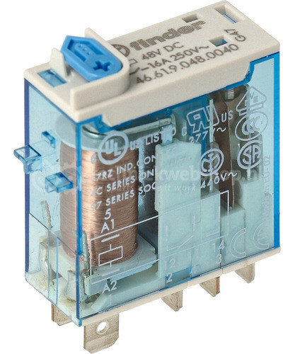 Relé Finder 1 Inv 16a 48vdc Cod.466190480040 Minirelé 0