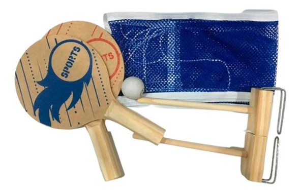 Jogo Ping Pong Infantil Kit C/ 2 Raquetes, Rede E Bolinha 8+ 1
