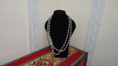 Collar Antiguo Cuentas De Cristal Facetado Impecable Miralo 0