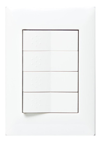 Plaqueta  Llave Luz Armados Siglo Xxii 4mod. Llave Blanco 0 Plaqueta  Llave Luz Armados Siglo Xxii 4mod. Llave Blanco 0