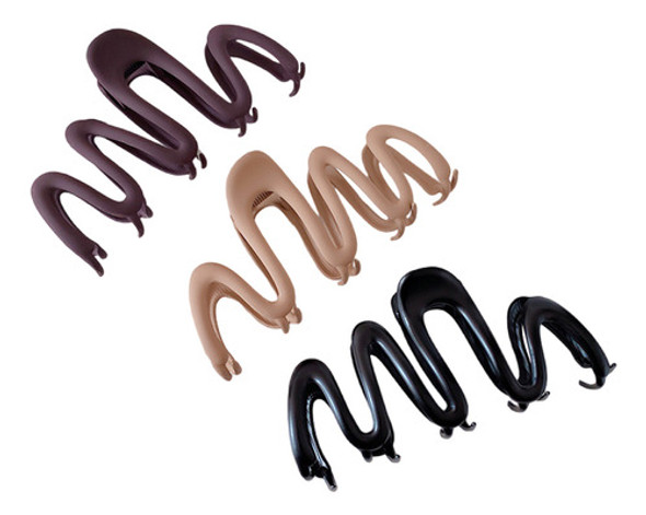 Grampos De Cabelo Grandes Em Forma De Garra De Cabelo Foscos 0