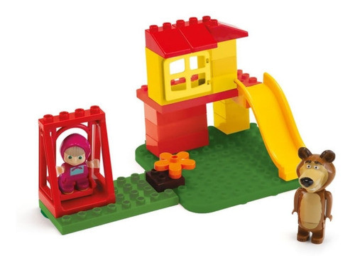 Lego Masha E Urso Blocos Parque Com Balanço Monte Líbano 0