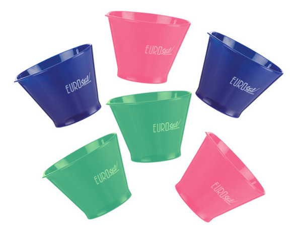 6 Bol Graduado Sin Asa Tintura Peluqueria Eurostil 50646 0