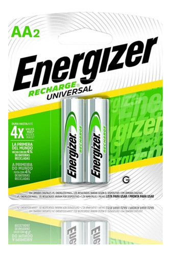 4 Pila Recargable Aa Energizer 2000mah Reales 4 Unidades 0
