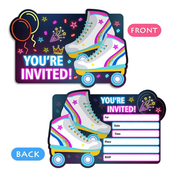 ~ Memorable? Invitaciones De Fiesta De Cumpleaños De Patinaj 1
