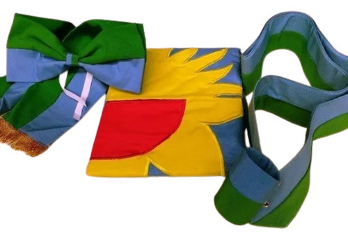 Bandera Buenos Aires C/moño Y Tahalí Ceremonia Gde. Oficial 0