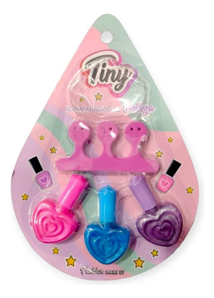 Set Infantil De Uñas Tiny Belleza 3 Esmaltes + Separador 0