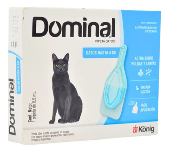 Pipeta Antipulgas Dominal Gato Hasta 4 Kg 0