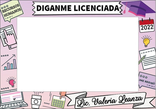 Cartel Marco Recibida Egresados Eventos 50 X 70 Urgente 72hs 0