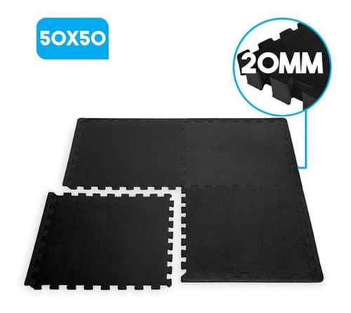 Tatame Tapete Eva 50x50x2cm Bordas 20mm 1