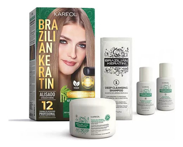 Kit Kareol Alisado Cabellos Dañados Teñidos Con Keratina 1 Kit Kareol Alisado Cabellos Dañados Teñidos Con Keratina 1