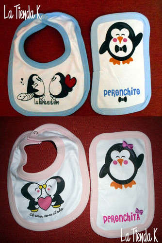 Combo Babero Y 2 Babitas Kirchnerista Peronista Pinguino 1
