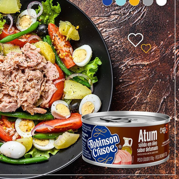Atum Sólido Em Óleo Defumado Robinson Crousoe 170g 1