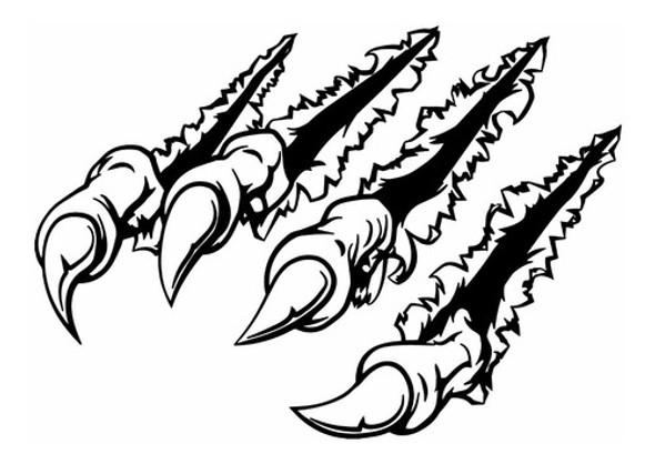 Rdg - Vinilo Sticker Calcomanía Auto Garras 30 Cms. 0