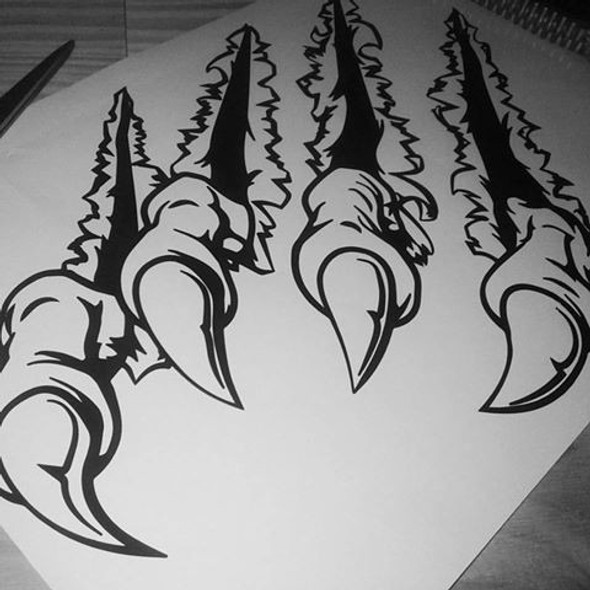 Rdg - Vinilo Sticker Calcomanía Auto Garras 30 Cms. 1