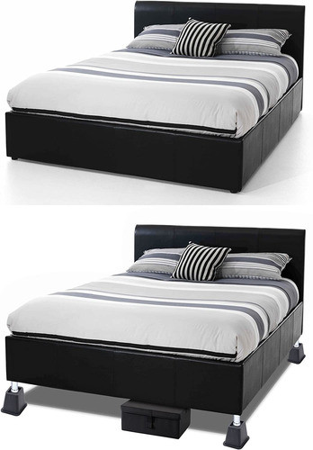 Elevadores De Cama Negros De Super Calidad Home-it De 5 A 6 1
