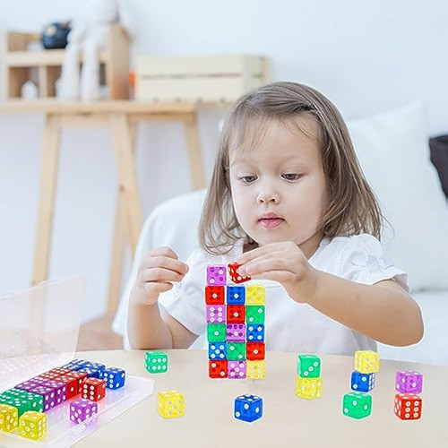Juego De 50 Dados Coloridos, 0.630 In, 6 Caras 1