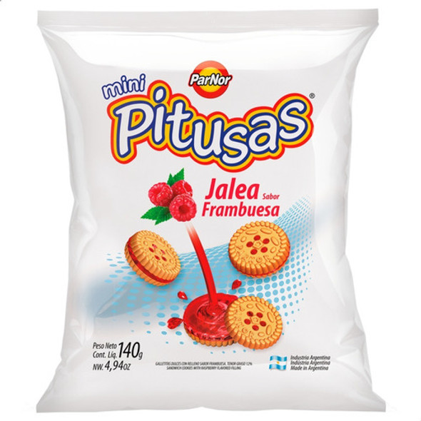 Galletitas Pitusas Mini Rellenas Jalea Frambuesa - Pack X6 1
