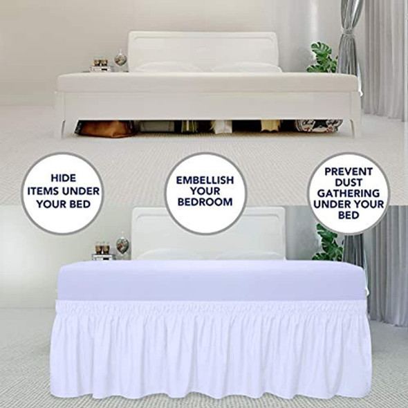 Falda De Cama Con Volantes Purefit Wrap Around Con Cinturón 1