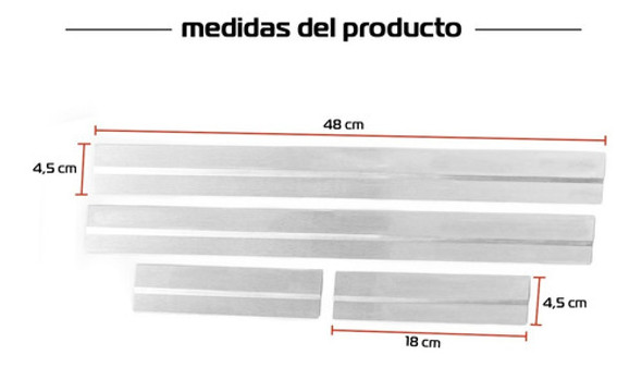Cubre Zocalos De Acero Inoxidable P/ Ford Focus 2,3,4 1