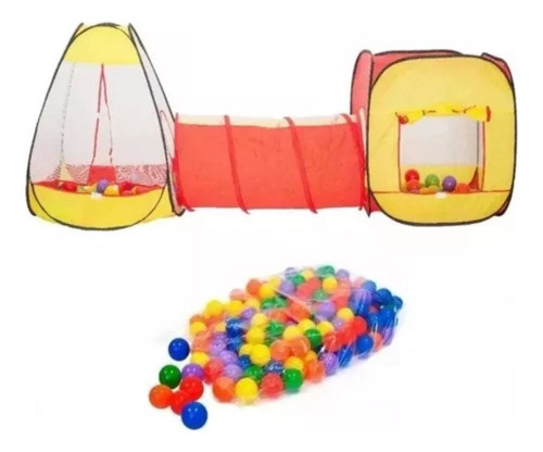 Pelotero Carpa Castillo Autoarmable Con Tunel Faydi 0