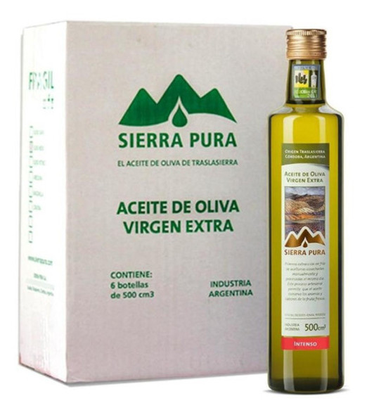 Aceite Oliva Sierra Pura Virgen Extra 6 X 500cc  Intenso 0