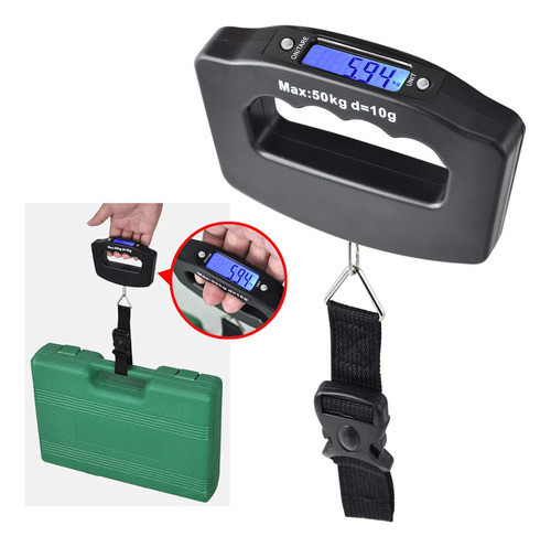 Balanza Portátil Digital De Mano Para Equipaje Maleta 50 Kg 0