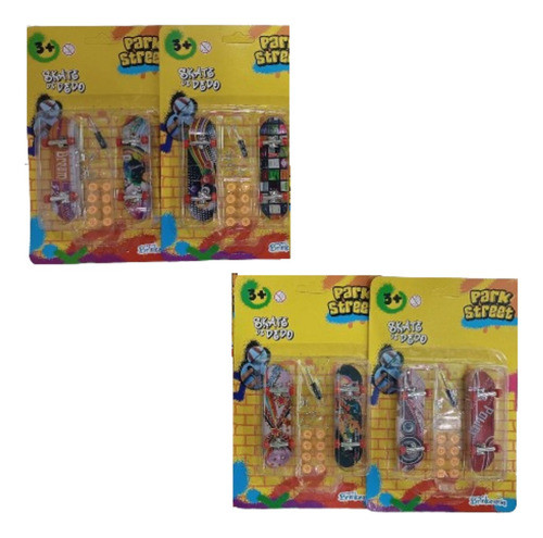 Skate De Dedo Shape  Lixa 10 Cm Kit 2 Sortidos + Acessórios 0