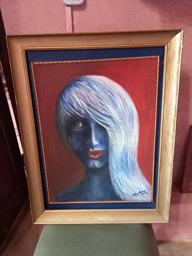 Pintura Original Mujer Acrílico Marlene 2000, 68 X 51 Cm 0