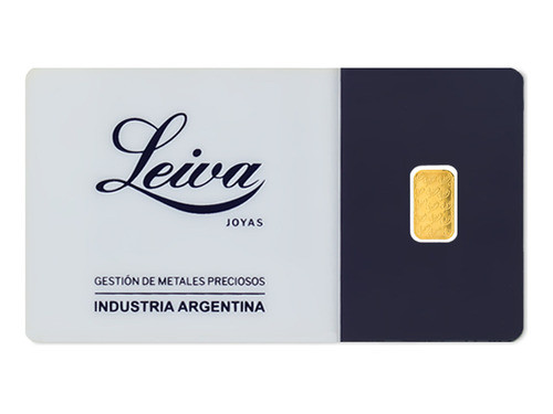 Lingote De Oro Leiva Joyas 1g Liquidación Fin De Año 0