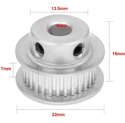 Polea De Correa De Distribucoin De Aluminio | 6 Mm Diametro 1