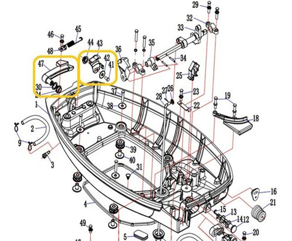 Kit Traba De Carcasa Hidea 40hp 2 Tiempos 1