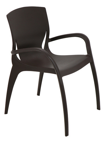 Silla Apilable Para Jardín Marrón Clarice 0