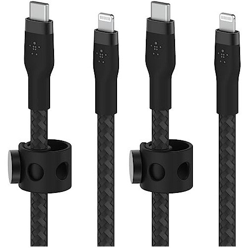 2 Cabos P/ iPhone Belkin Boostcharge Pro Flex Usb-c 20w 2m 0