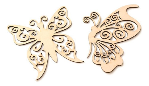 Mariposas Caladas Corte Laser 10cm Fibro Facil X10 Unidades 1