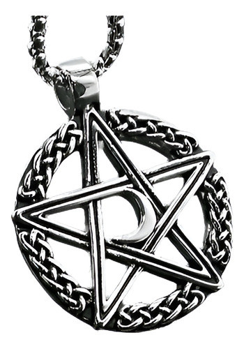 De Acero Inoxidable Plata Pentagrama Colgante Estrella De Lo 0