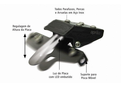 Portamatricula Rebatibles Aprilia Rsv4 2009-2014 Mk Motos 0