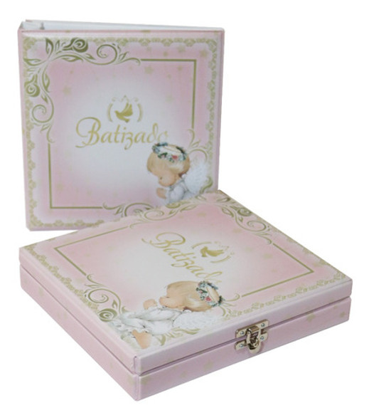 Álbum Fotos Batizado Batismo Anjo Rosa 80 Fotos 15x21 20x25 1 Álbum Fotos Batizado Batismo Anjo Rosa 80 Fotos 15x21 20x25 1