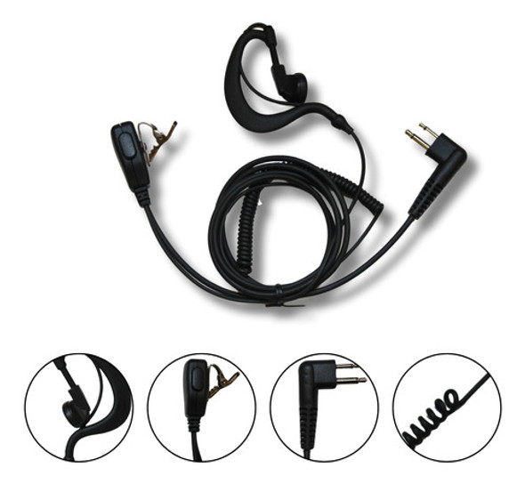 Fone Lapela Tipo G  Para Rádio Motorola Ep450 E Similares 0